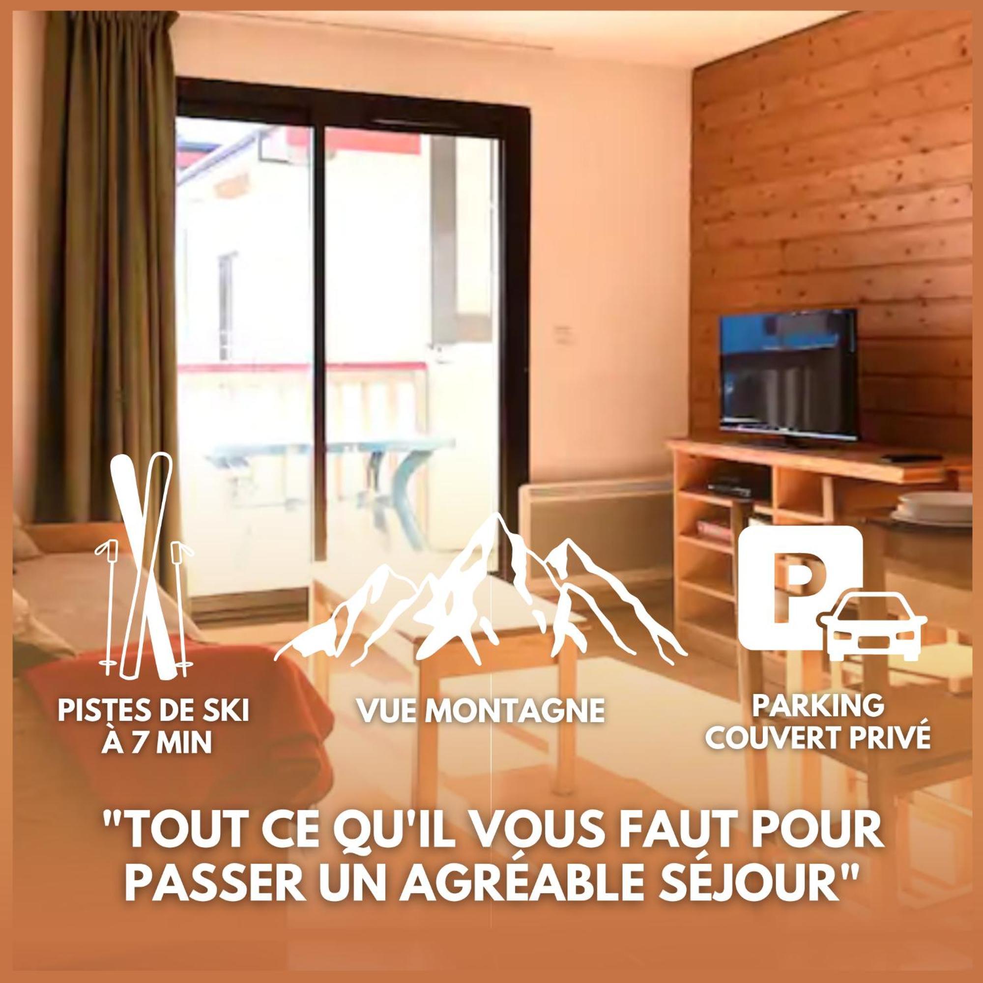 Charmant T3 Avec Vue Montagne Et Parking Privatif Font-Romeu-Odeillo-Via Luaran gambar